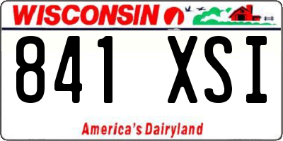 WI license plate 841XSI