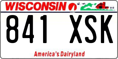WI license plate 841XSK