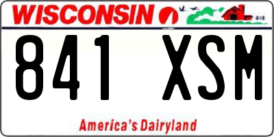 WI license plate 841XSM