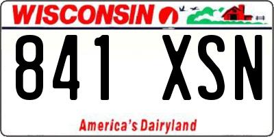 WI license plate 841XSN