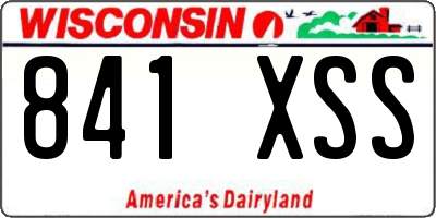 WI license plate 841XSS