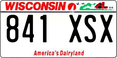 WI license plate 841XSX