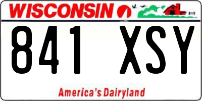 WI license plate 841XSY