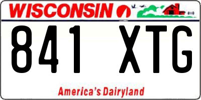 WI license plate 841XTG