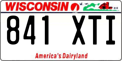 WI license plate 841XTI