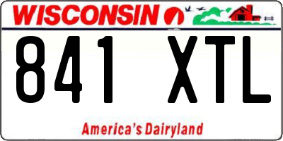 WI license plate 841XTL