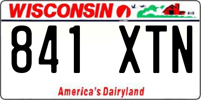 WI license plate 841XTN