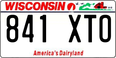 WI license plate 841XTO