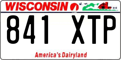 WI license plate 841XTP