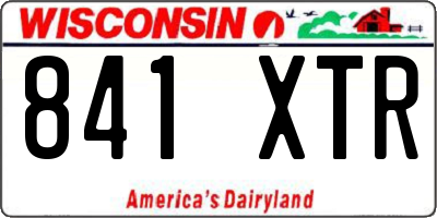 WI license plate 841XTR