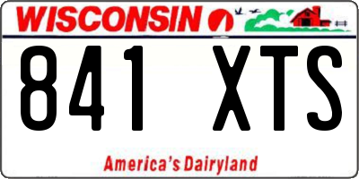 WI license plate 841XTS