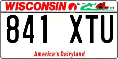 WI license plate 841XTU