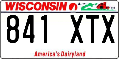 WI license plate 841XTX