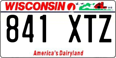 WI license plate 841XTZ