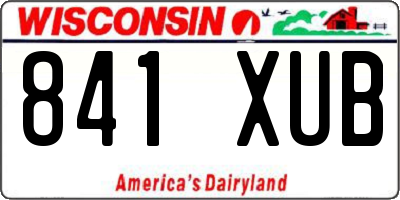 WI license plate 841XUB
