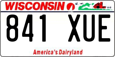 WI license plate 841XUE