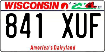 WI license plate 841XUF