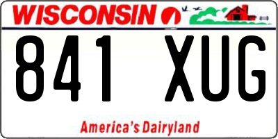WI license plate 841XUG