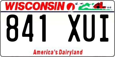 WI license plate 841XUI