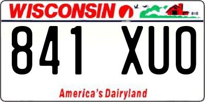 WI license plate 841XUO