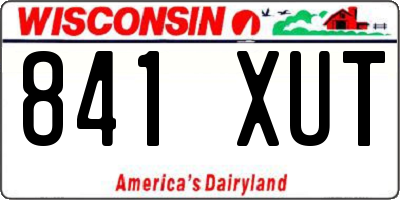 WI license plate 841XUT