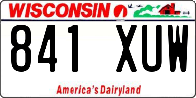 WI license plate 841XUW