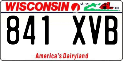 WI license plate 841XVB