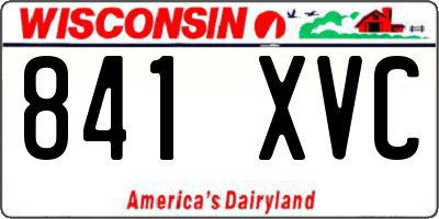 WI license plate 841XVC