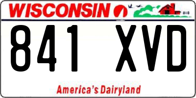WI license plate 841XVD
