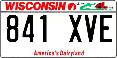 WI license plate 841XVE