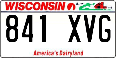 WI license plate 841XVG