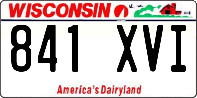 WI license plate 841XVI