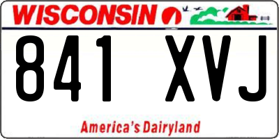 WI license plate 841XVJ
