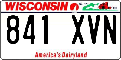 WI license plate 841XVN