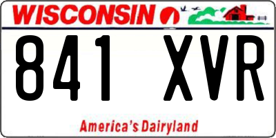 WI license plate 841XVR