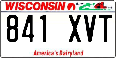 WI license plate 841XVT
