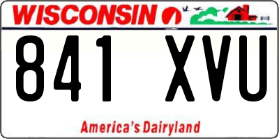 WI license plate 841XVU