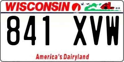 WI license plate 841XVW