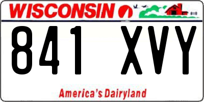WI license plate 841XVY