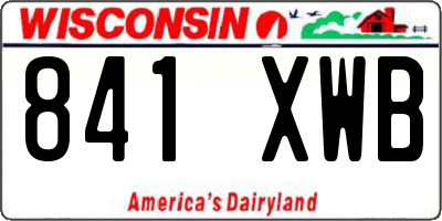 WI license plate 841XWB