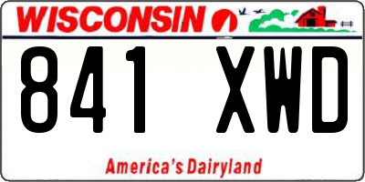 WI license plate 841XWD