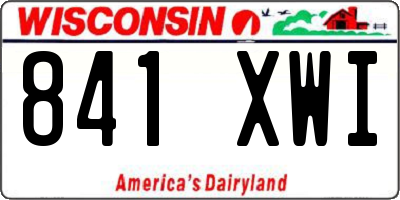 WI license plate 841XWI