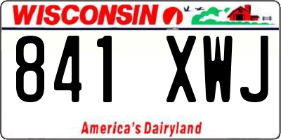 WI license plate 841XWJ
