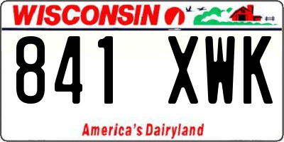 WI license plate 841XWK