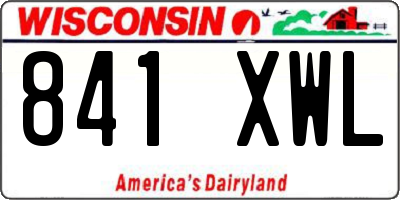 WI license plate 841XWL