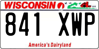 WI license plate 841XWP