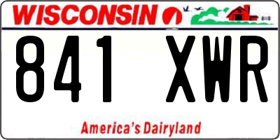 WI license plate 841XWR