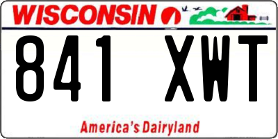 WI license plate 841XWT