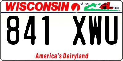 WI license plate 841XWU