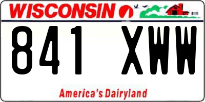 WI license plate 841XWW